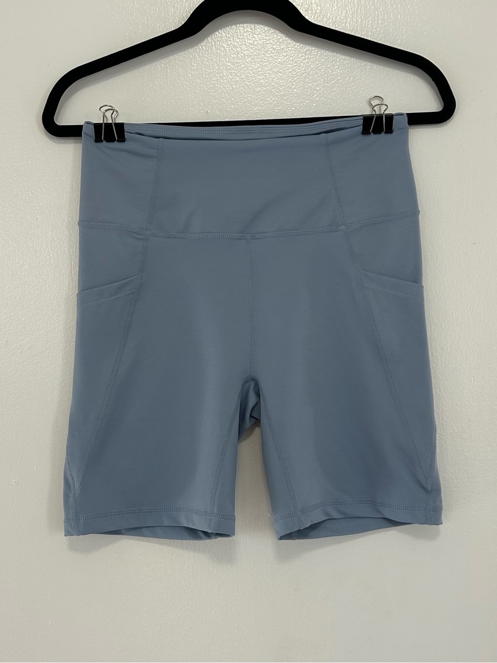 *BRAND NEW* High-Rise Slate Blue Bike Shorts with Side Pockets